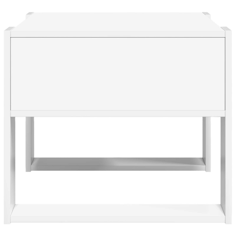 Stolik kawowy Biały 66 x 53 x 45 cm Materiał drewnopochodny