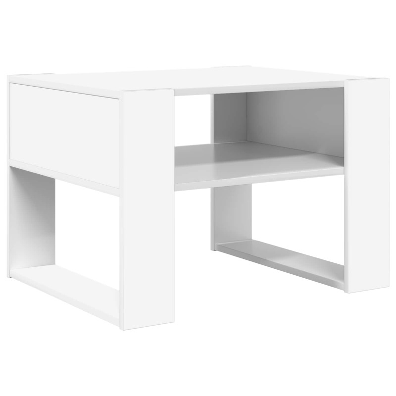 Stolik kawowy Biały 66 x 53 x 45 cm Materiał drewnopochodny