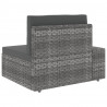Sofa modułowa 3-osobowa, rattan PE, szara