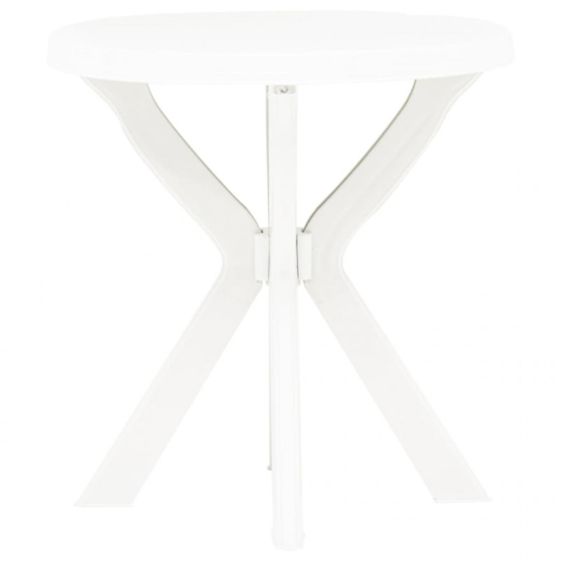 Stolik bistro, biały, Ø70 cm, plastikowy