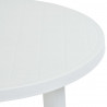 Stolik ogrodowy, biały, 89 cm, plastikowy