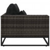 4-częściowa sofa do ogrodu, z poduszkami, polirattan, szara