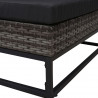 4-częściowa sofa do ogrodu, z poduszkami, polirattan, szara
