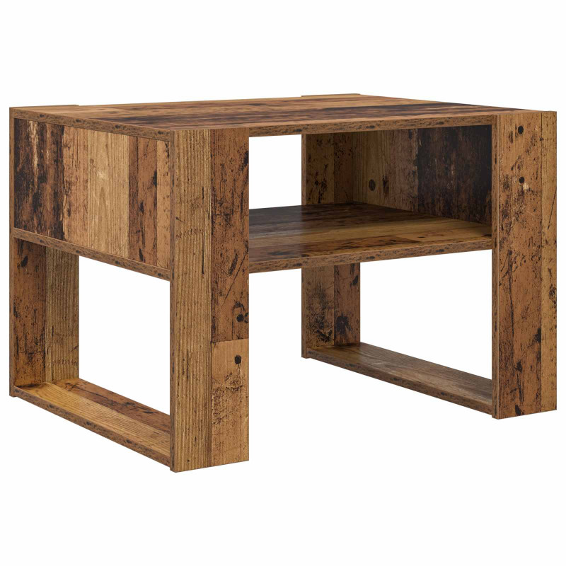 Stolik kawowy z przechowywaniem Stare drewno 66 x 53 x 45 cm