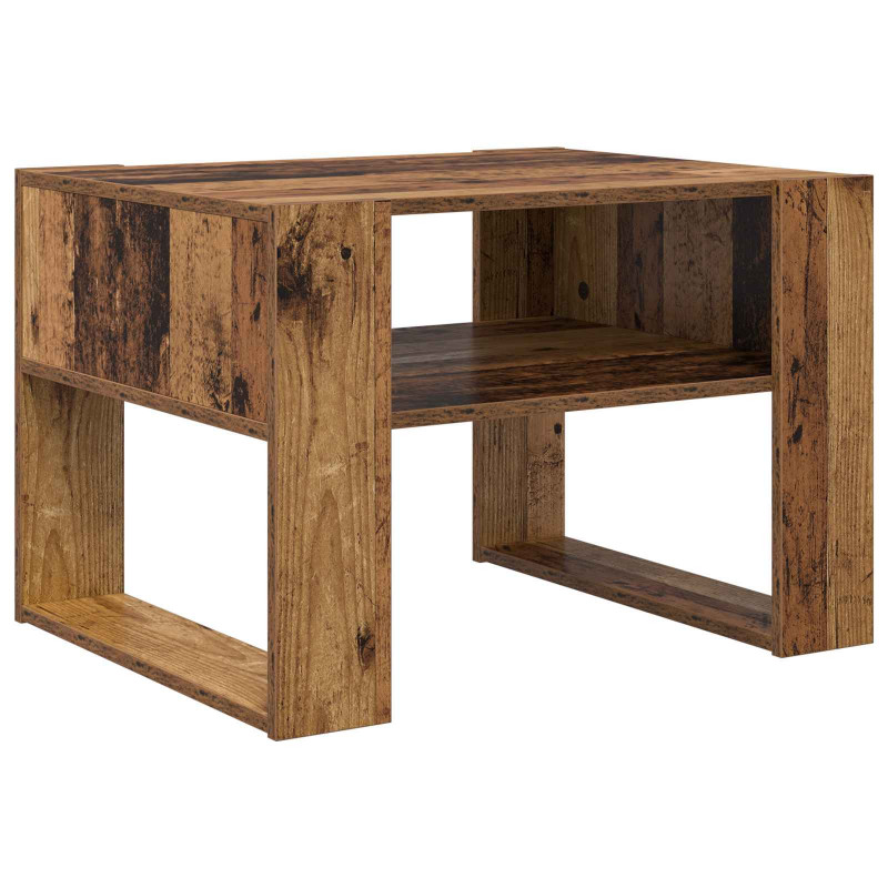 Stolik kawowy z przechowywaniem Stare drewno 66 x 53 x 45 cm