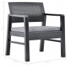 3-częściowy zestaw wypoczynkowy do ogrodu, plastik, antracyt
