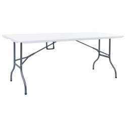Składany stół ogrodowy, biały, 180x72x72 cm, HDPE