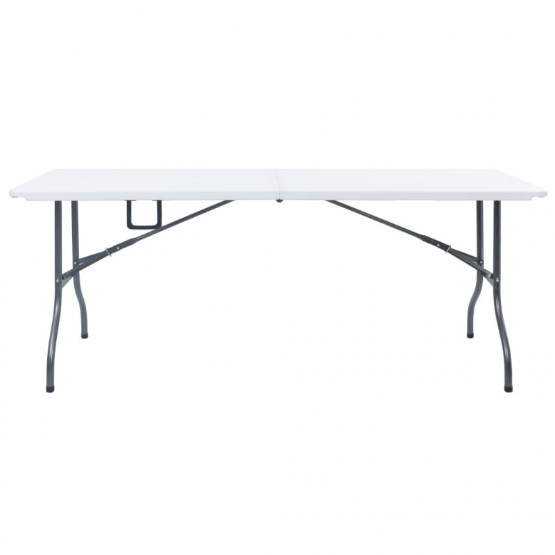 Składany stół ogrodowy, biały, 180x72x72 cm, HDPE