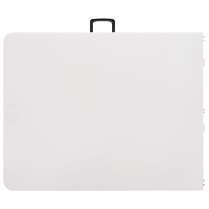 Składany stół ogrodowy, biały, 180x72x72 cm, HDPE