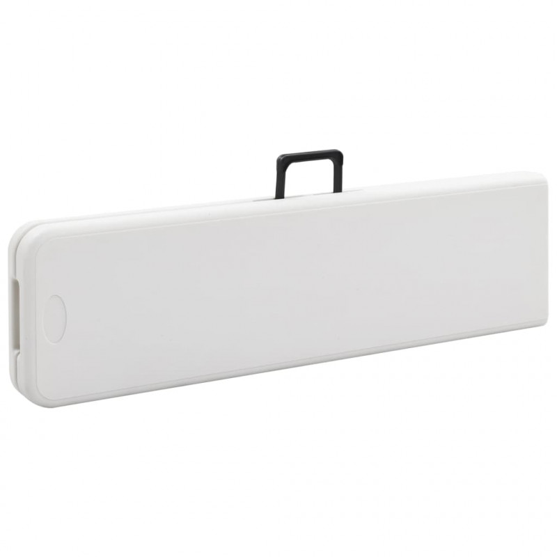 Składane ławki ogrodowe, 2 szt., 180 cm, HDPE, białe