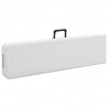 Składane ławki ogrodowe, 2 szt., 180 cm, HDPE, białe