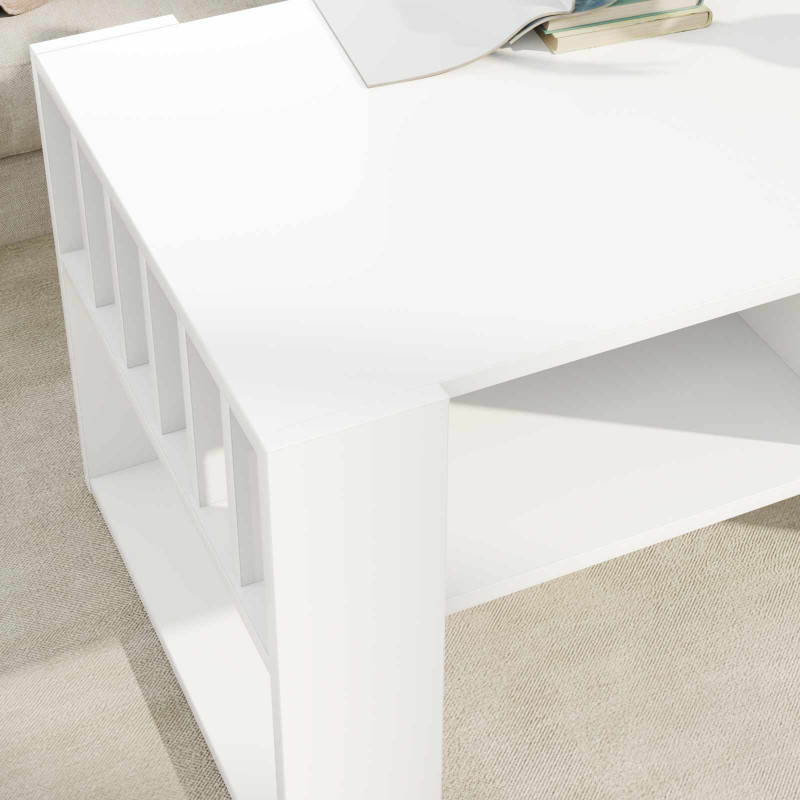 Stolik kawowy Biały 92 x 49,5 x 45 cm Materiał drewnopochodny