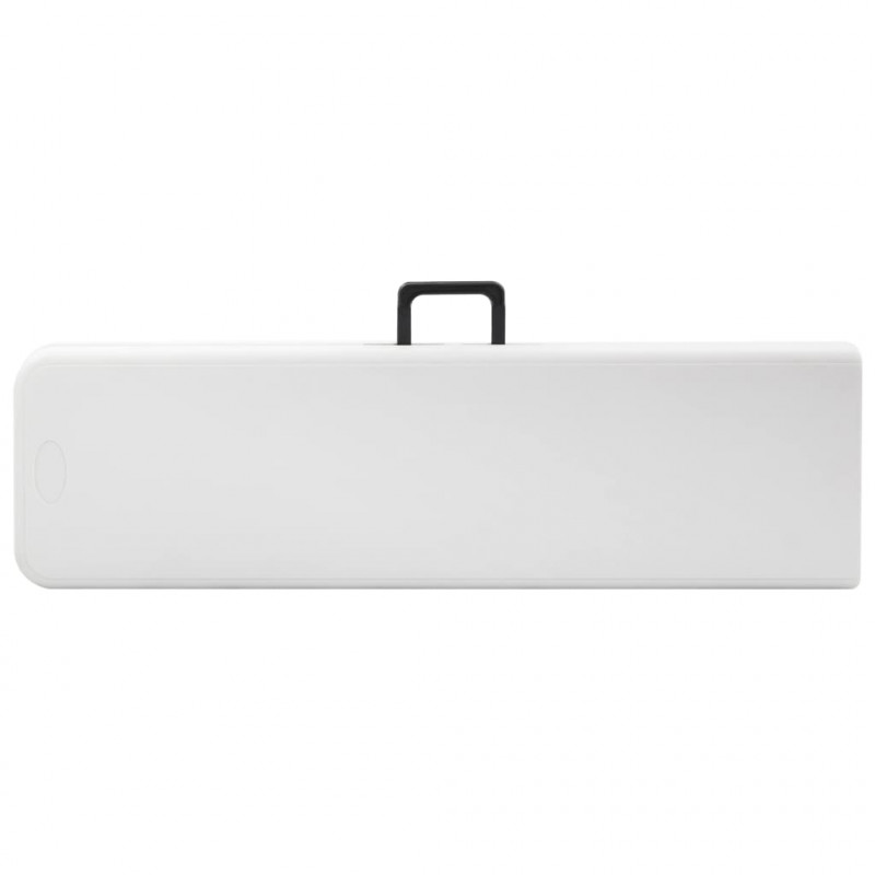 Składane ławki ogrodowe, 2 szt., 180 cm, HDPE, białe