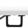 Składany stół ogrodowy z 2 ławkami, 180 cm, stal i HDPE, biały
