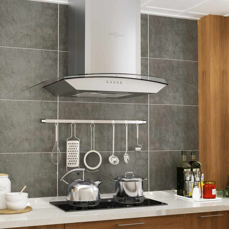 Okap kuchenny LED, ścienny, stal nierdzewna, 60 cm, 756 m³/h