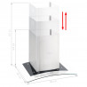 Okap kuchenny LED, ścienny, stal nierdzewna, 60 cm, 756 m³/h