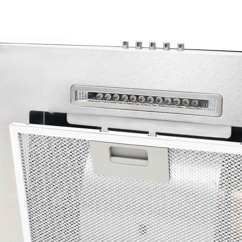 Okap kuchenny LED, ścienny, stal nierdzewna, 60 cm, 756 m³/h