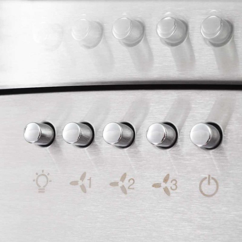 Okap kuchenny LED, ścienny, stal nierdzewna, 60 cm, 756 m³/h