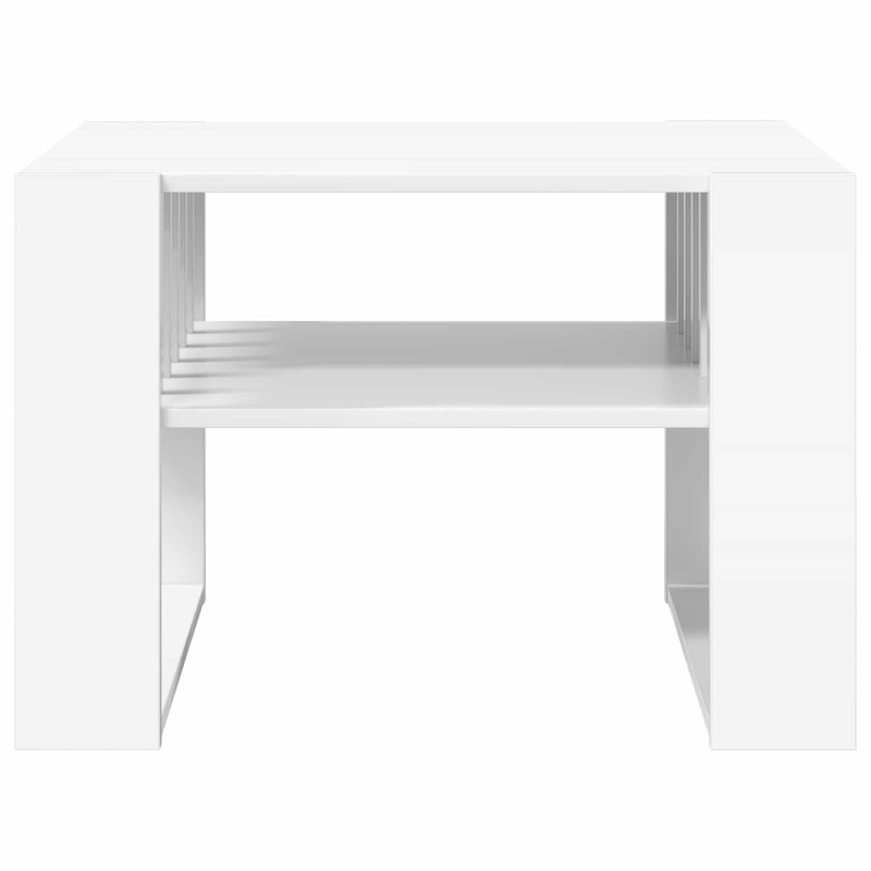 Stolik kawowy Biały 66 x 49,5 x 45 cm Materiał drewnopochodny