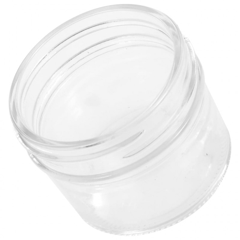 Szklane słoiki na dżem, srebrne pokrywki, 24 szt., 110 ml