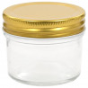 Szklane słoiki na dżem, złote pokrywki, 24 szt., 110 ml