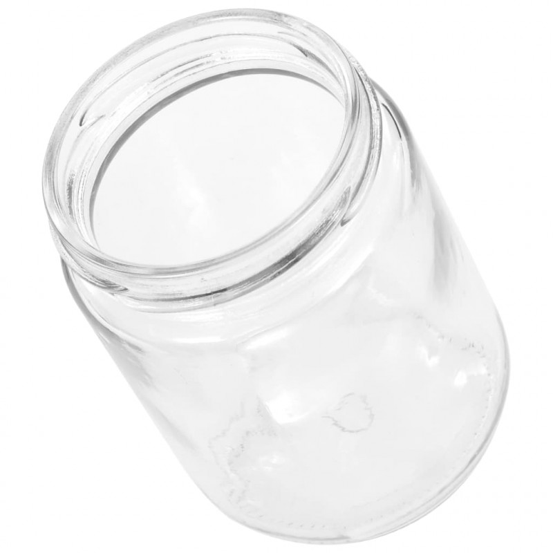 Szklane słoiki na dżem, złote pokrywki, 96 szt., 230 ml