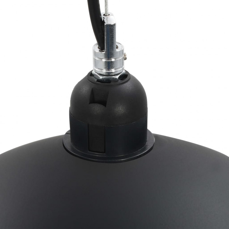 Lampy sufitowe, 2 szt., czarno-złote, półkoliste, 50 cm, E27