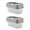 Pojemniki gastronomiczne 8 szt. GN 1/3, 100 mm, stal nierdzewna