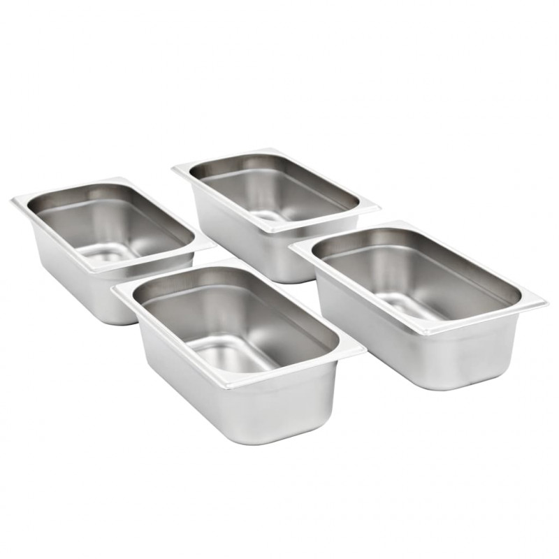 Pojemniki gastronomiczne 8 szt. GN 1/3, 100 mm, stal nierdzewna