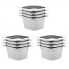 Pojemniki gastronomiczne 12 szt. GN 1/6, 100 mm stal nierdzewna