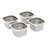 Pojemniki gastronomiczne 12 szt. GN 1/6, 100 mm stal nierdzewna