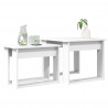 Zestaw stolików kawowych 2 pcs Biały Materiał drewnopochodny