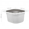 Pojemniki gastronomiczne 12 szt. GN 1/6, 100 mm stal nierdzewna