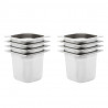 Pojemniki gastronomiczne 8 szt. GN 1/6, 150 mm, stal nierdzewna