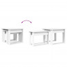 Zestaw stolików kawowych 2 pcs Biały Materiał drewnopochodny