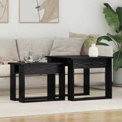 Zestaw stolików kawowych 2 pcs Czarny Dąb