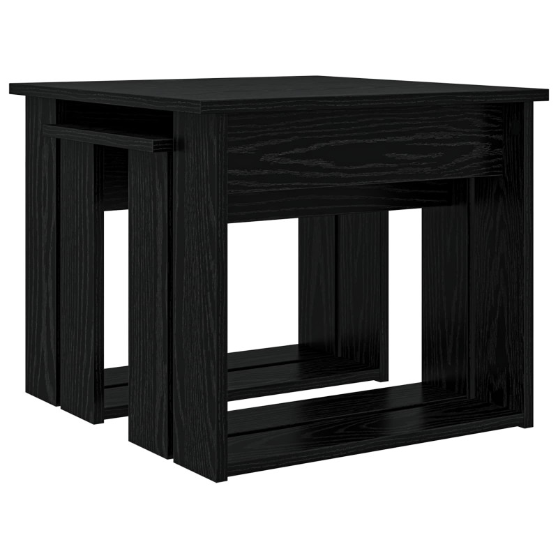 Zestaw stolików kawowych 2 pcs Czarny Dąb