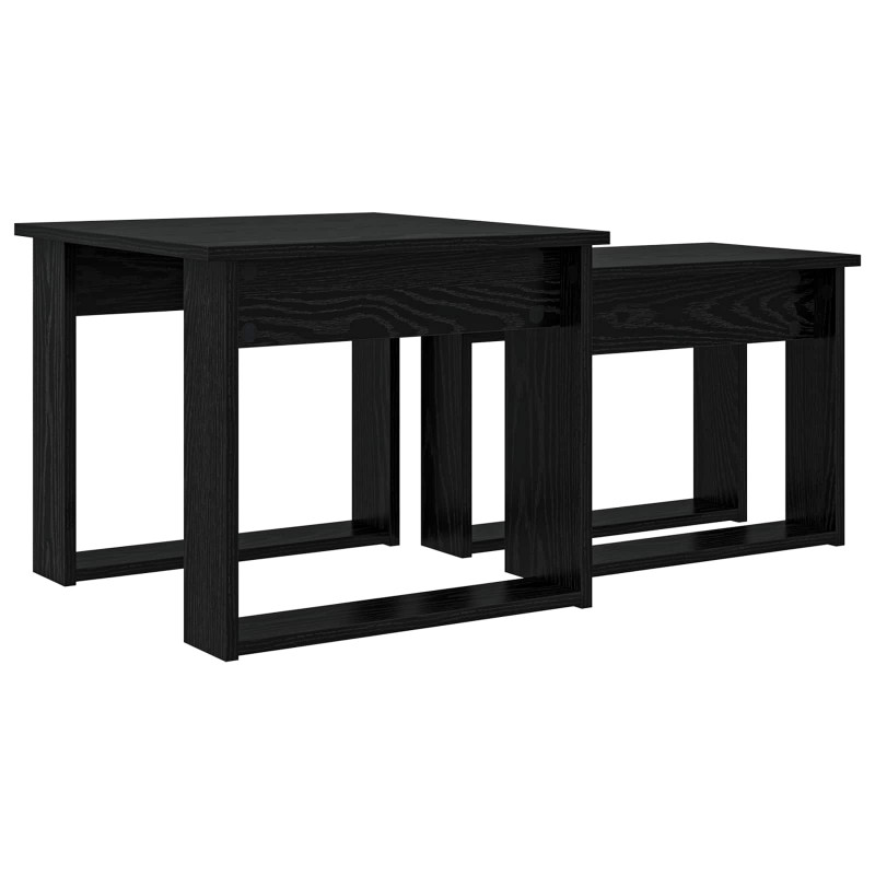 Zestaw stolików kawowych 2 pcs Czarny Dąb
