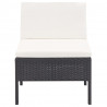 5-częściowa sofa ogrodowa z poduszkami, rattan PE, czarna