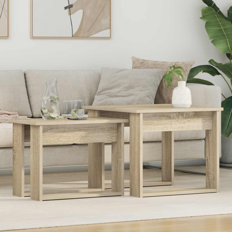 Zestaw stolików kawowych 2 pcs Dąb Sonoma