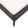 5-częściowa sofa ogrodowa z poduszkami, rattan PE, czarna