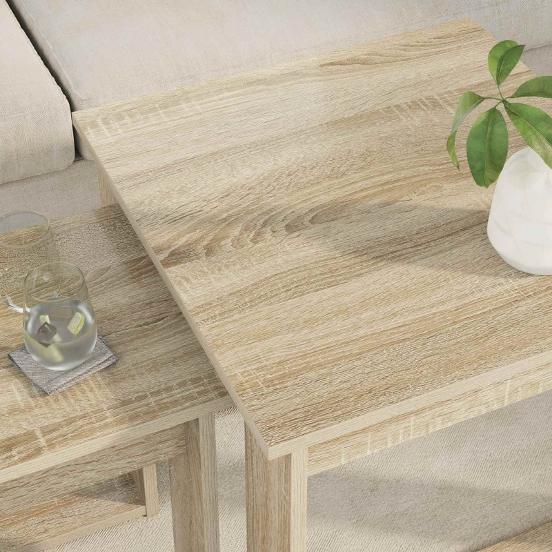 Zestaw stolików kawowych 2 pcs Dąb Sonoma
