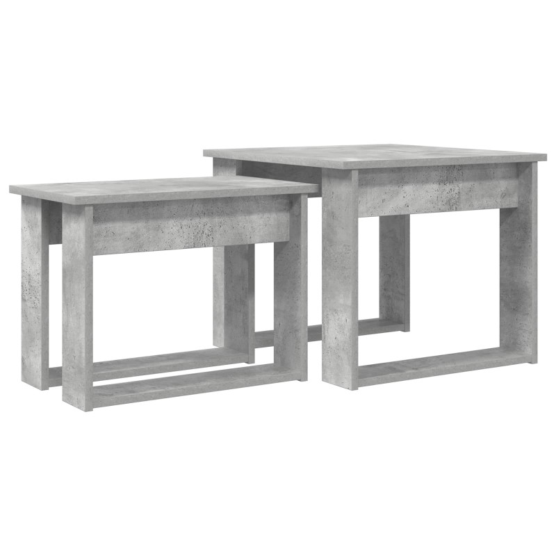 Zestaw stolików kawowych 2 pcs Betonowy szary