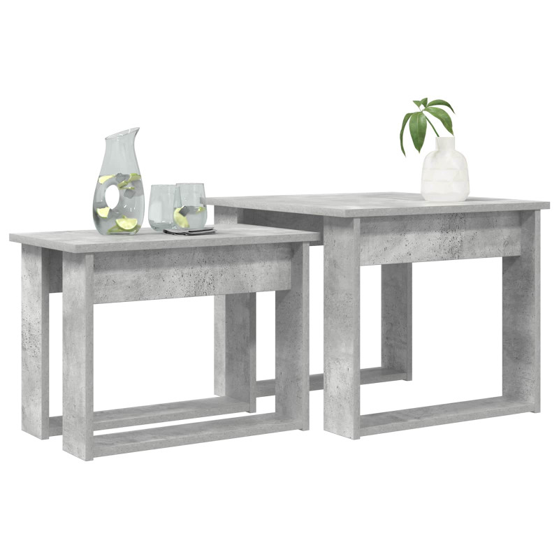 Zestaw stolików kawowych 2 pcs Betonowy szary