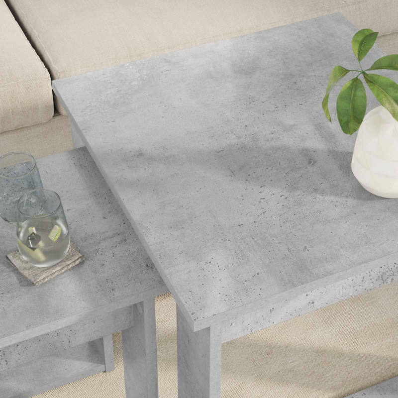 Zestaw stolików kawowych 2 pcs Betonowy szary