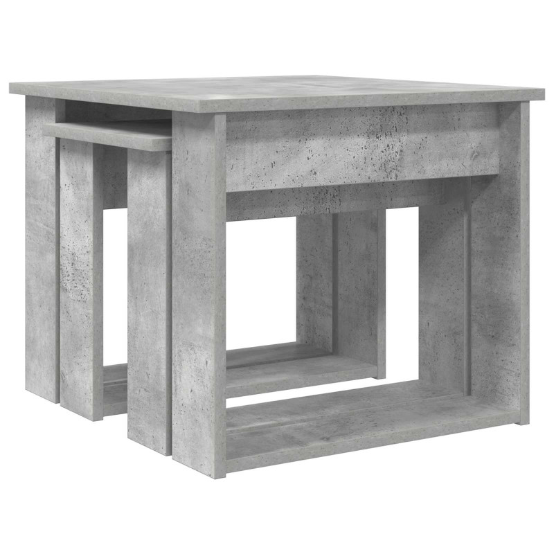Zestaw stolików kawowych 2 pcs Betonowy szary