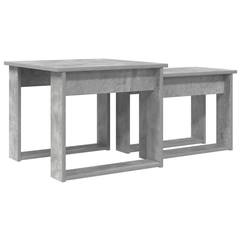 Zestaw stolików kawowych 2 pcs Betonowy szary