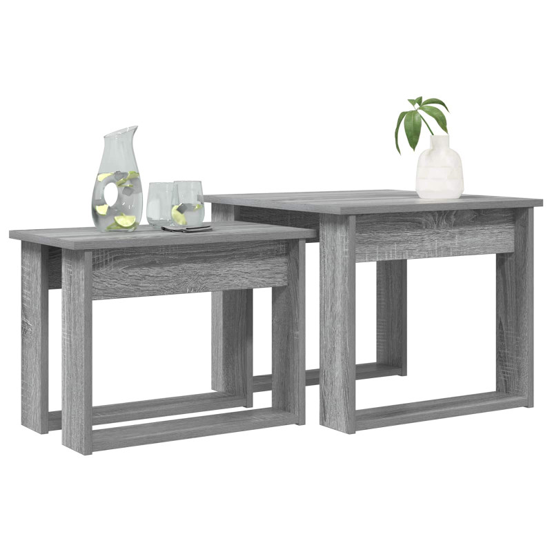 Zestaw stolików kawowych 2 pcs Szary Sonoma
