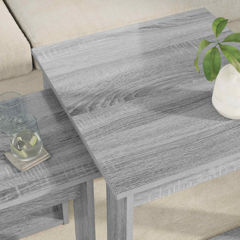 Zestaw stolików kawowych 2 pcs Szary Sonoma