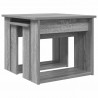 Zestaw stolików kawowych 2 pcs Szary Sonoma